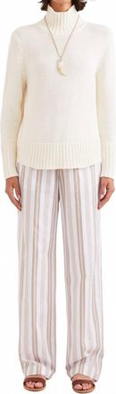 Kule The Louis Turtleneck Sweater In Cream