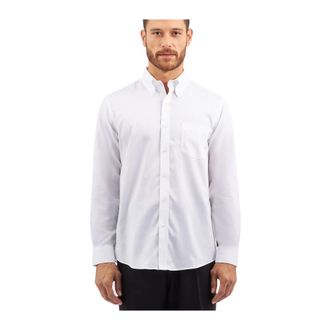 Brooks Brothers Regular Fit Non-Iron Stretch Cotton Dress Shirt met Button-Down Kraag - Heren - Zakelijke Overhemden - Wit - L - Katoen - Overhemden