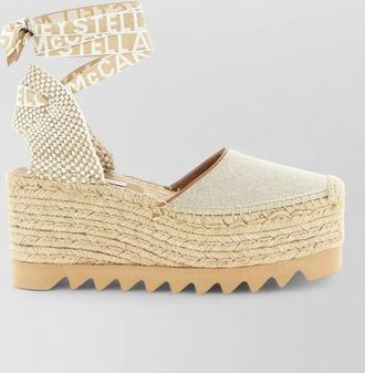 Stella McCartney gaia espadrilles open back platform woven