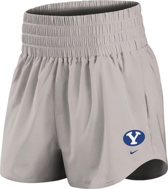 Nike BYU Primary Logo One Nike Womens Dri-FIT College Shorts in Grey | IM0034-014