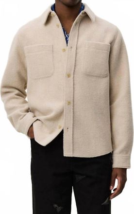 Les Deux Lennon Boucl&eacute; Overshirt Top In Ivory