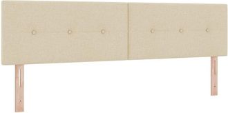 vidaXL Headboard Height Adjustable with Headboard Cream 180 cm Fabric vidaXL