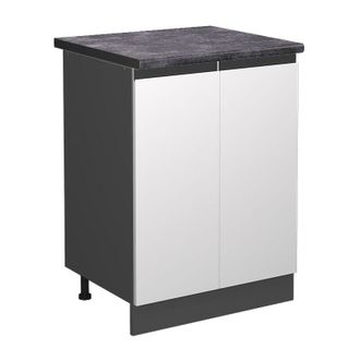 Vicco Mueble Bajo De Cocina R-line, Blanco, 60 Cm, Et Antracita