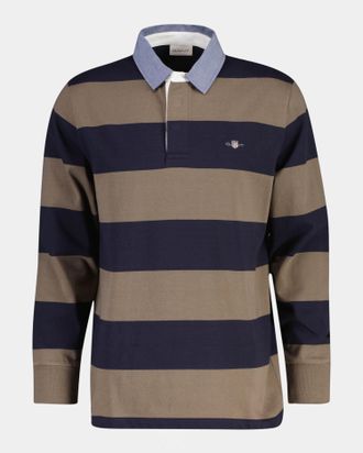 GANT Mens Regular Fit Fit Rugger in Dark Grey Cotton - Size X-Large