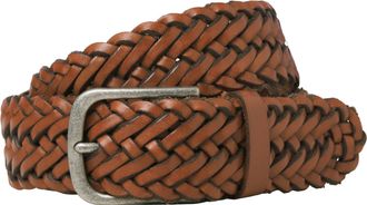 Jack & Jones Lederg&uuml;rtel JACK & JONES JACJOE BRAIDED LEATHER BELT, Herren, Gr. 100, cognac, Leder, unifarben, G&uuml;rtel Lederg&uuml;rtel