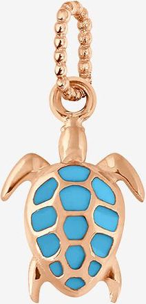 Gigi Clozeau Emaillierter Roségold-Anhänger Tortue Turquoise