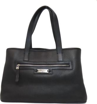 Ferragamo Black Leather Tote Bag (Pre-Owned)