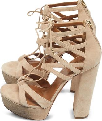 Aquazzura Sandali in pelle scamosciata - Toni neutri