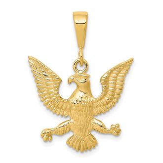 Diamond2Deal 10k Yellow Gold Solid Polished Spread Eagle Charm