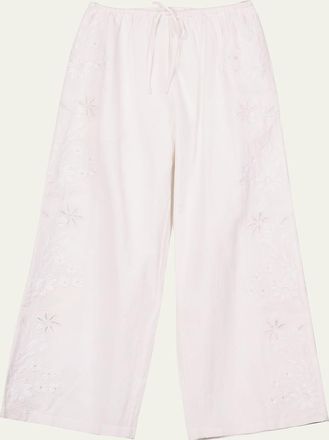 Ciao Lucia Ermmano Embroidered Drawstring Pants