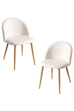 Regalos Miguel Packs Sillas Comedor - Pack 2 Sillas Vint Polipiel - Blanco