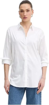 Guess USA Long-Sleeve Shirt - Dames - Overhemden - Wit - L - Katoen - Overhemden