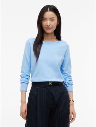 Tommy Hilfiger Womens Boatneck Sweater - Vessel Blue - XXL