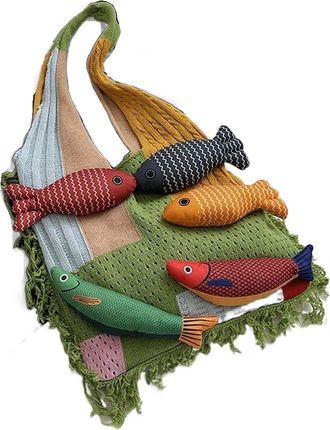 Generic Vintage Large Capacity Cotten Crochet Shoulder Bag, Hollow Out Weave Bag Travel Hand-Held Tote Handbag(Green)