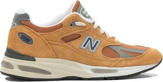 New Balance 991v 2 Lifestyle Sneakers - Heren - Hardloopschoenen - Oranje - 40 EU - Leer - Fitness