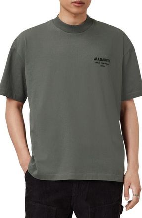 AllSaints Xander Crewneck T-Shirt in Gastor Green at Nordstrom, Size Large