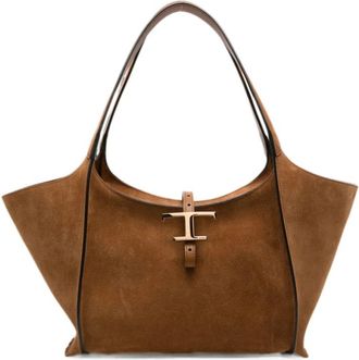 Tod's T Timeless Tote - Dames - Shoppers - Bruin - ONE Size - Leer - Tassen