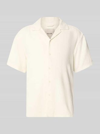 Only & Sons Regular Fit Freizeithemd aus Viskose-Leinen-Mix Modell LATHAM in Offwhite, Gr&ouml;&szlig;e XXL