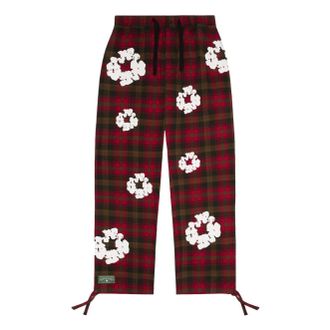 Denim Tears Cotton Wreath Pajama Pants Red Plaid DT12-2-5