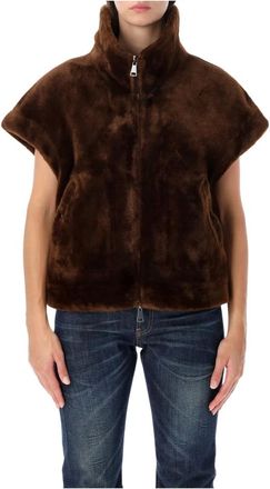 Urban Code Bj 20453 Chaleco de Pelo Sint&eacute;tico - Jackets - Mujer - Marr&oacute;n - S