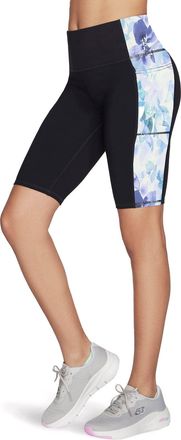 Skechers Performance GoWalk Seascape Floral 10 Fietsbroek Nylon Dames Paarse Sportshorts