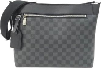 Louis Vuitton Pre-owned Cross Body Bags, male, Gray, Size: ONE SIZE Pre-owned Canvas Shoulder Bag