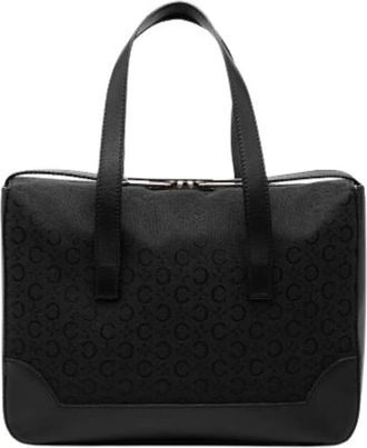 Celine Pre-owned Handbags, female, Black, Size: ONE SIZE Pre-owned Vintage Canvas Handbag