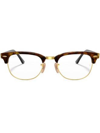 Ray-Ban Occhiali Clubmaster con effetto tartarugato - Marrone