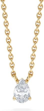 The Diamond Store Wanderlust Floating Pear Cut Lab Diamond Solitaire Necklace 0.25ct H/SI in 18K Gold Vermeil