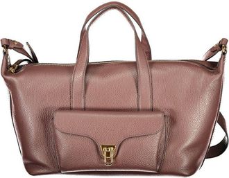 Coccinelle Brown Leather Womens Bag with Handles and Shoulder Strap