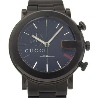 Gucci Pre-owned G-Chrono Roestvrijstalen Chronograaf - Heren - Vintage Horloges - Zwart - ONE Size - Vintage