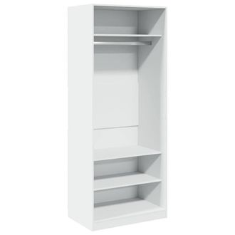 Berkfield Home Wardrobe White 80x50x200 cm Engineered Wood | Size: 80 x 50 x 200 cm