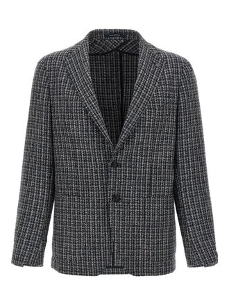 Tagliatore tweed blazer - men - Virgin Wool/Polyester/Cupro - 48 - Brown