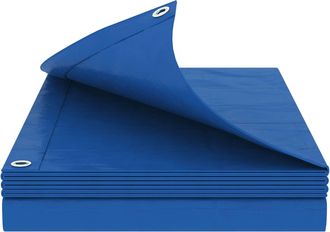 vidaXL Lona Con Ojales Azul 6 X 10 M 260 Gsm Pe Vidaxl