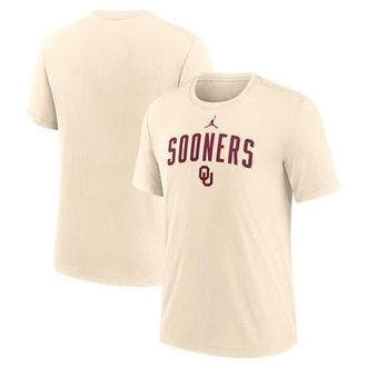 Jordan Brand Mens Jordan Brand Natural Oklahoma Sooners Arch Logo Triblend T-Shirt at Nordstrom, Size Medium