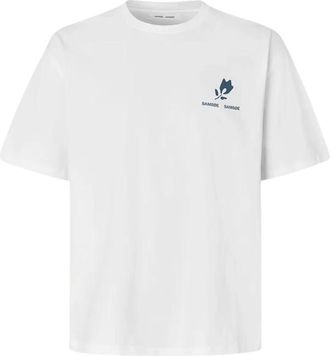 Sams&oslash;e & Sams&oslash;e Sacohen T-shirt - Heren - T-shirts - Blauw - S - Katoen - Tops