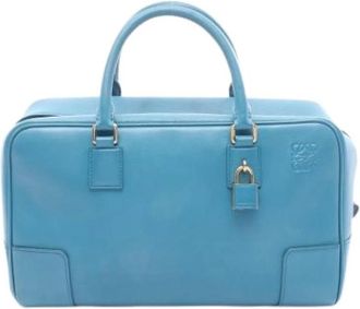 Loewe Pre-owned Handbags, female, Blue, Size: ONE SIZE Pre-owned Leather Handbag