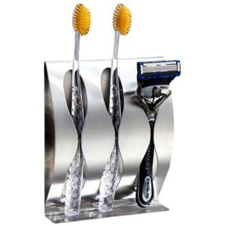 OEM Soporte De Pared De Alta Calidad Para Cepillos De Dientes, Estante De Acero Inoxidable Para Guardar Maquinillas De Afeitar, Soporte Autoadhesivo Para 