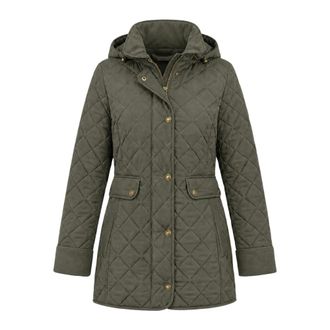 Danwear Gewatteerde jas - Dames - Jassen - Groen - Maat: 4XL Zijde