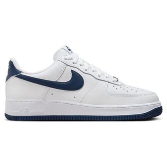Nike Mens Air Force 1 Low 07 - Running Shoes White/White/Navy Size 10.0
