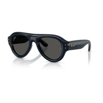 Ray-Ban Aviator Puffer Zonnebril - unisex - Accessoires - Blauw - Maat: 52 MM Nylon