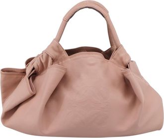 Loewe Anagram Logo Nappa Aire Hand Leather Pink Leather Handbag (Pre-Owned)