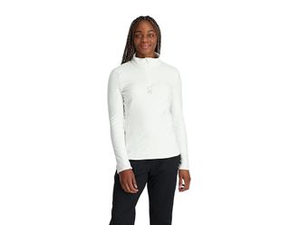 Spyder Shimmer Bug 1/2 Zip Womens Clothing White : MD, Elastane/Polyester