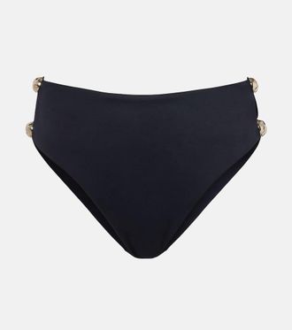 SIMKHAI Embellished high-rise bikini bottoms