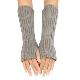 Generic Zuoyue Wrist Fingerless Gloves with Thumb Hole Women Warm Half Gloves Winter Mittens Thermal Warmers for Men Women Ladies Solid Colour Soft Comfortabl