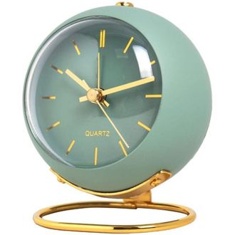 OEM Reloj Despertador Anal&oacute;gico Verde Con Luces, Peque&ntilde;o Reloj Despertador Retro Silencioso, Reloj Despertador De Mesita De Noche Para Estudiantes Con Man
