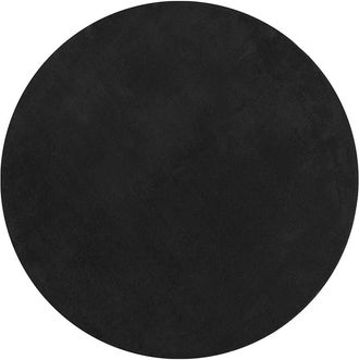 vidaXL Alfombra De Pelo Corto Suave Lavable Huarte Negro &Oslash; 200 Cm Vidaxl