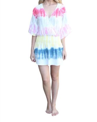 Starkx Overlap Mini Dress In Tie Dye