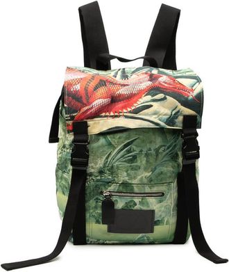 Valentino Pre-owned Valentino Roger Dean Red Dragon Nylon Backpack Unisex A5OR47TPMEONDZ3E