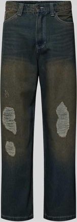 Karl Kani Relaxed Baggy Fit Jeans im Destroyed-Look Modell Distress in Jeansblau, Gr&ouml;&szlig;e 28